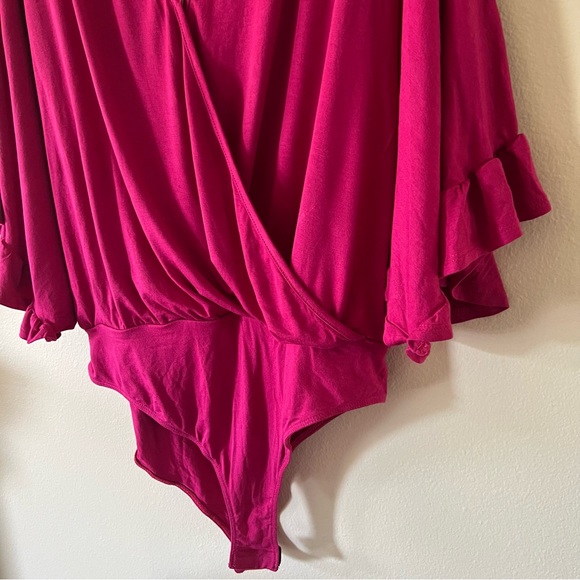 NWT White Birch Ruffled Crossover Body Suit - Picture 4 of 8